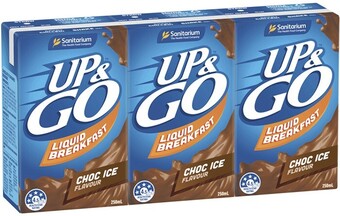 IGA Sanitarium up & go 3x250ml selected varieties offer
