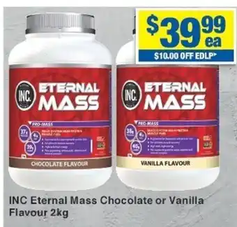 My Chemist INC Internal Mass Chocolate or Vanilla Flavour 2kg offer
