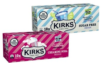 Coles Kirks soft drink 10x375ml offer