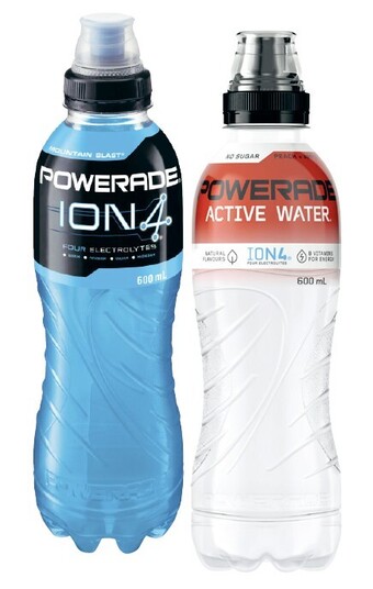Coles Powerade sports drink or active water 600ml offer