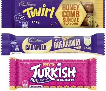 Coles Cadbury chocolate bar varieties 30g-60g offer