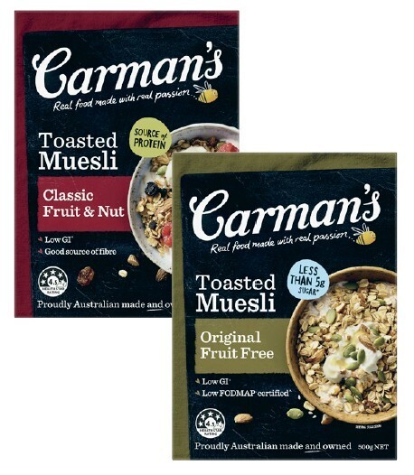 Coles Carman's muesli 500g offer