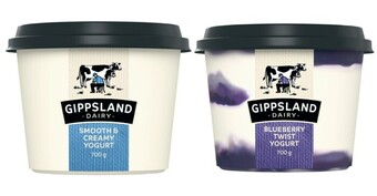 Coles Gippsland twist yogurt 700g offer