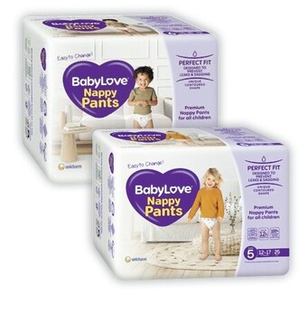 Coles Babylove bulk nappy pants 22 pack-28 pack offer