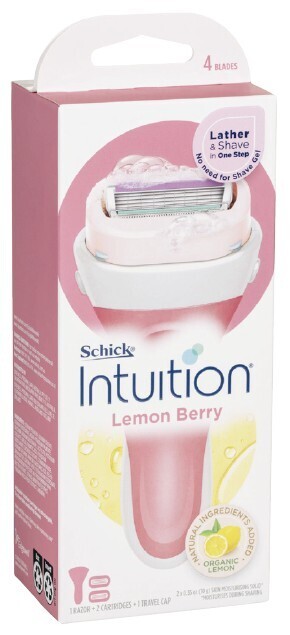 Coles Schick intuition lemon & berry razor kit with 2 blades 1 pack offer