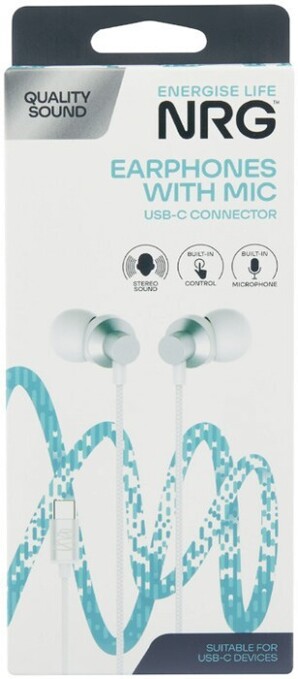 Coles Nrg usb c wired earphone with microphone offer
