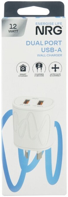 Coles Nrg wall charger 2x usb a 1 each offer