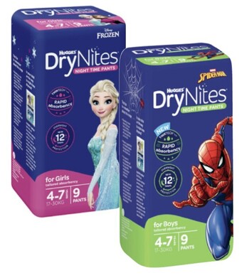 Coles Huggies drynites night time pants 8 pack-10 pack offer