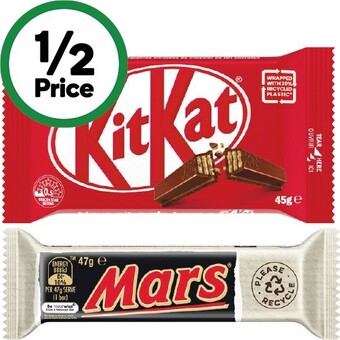 Woolworths Mars or nestle medium bars 35-56g offer