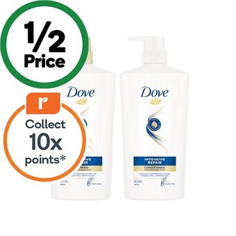 Woolworths Dove shampoo or conditioner 820ml offer