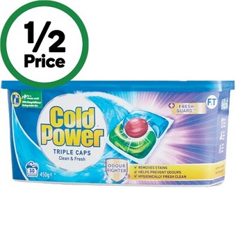 Woolworths Cold power laundry capsules pk 30 offer