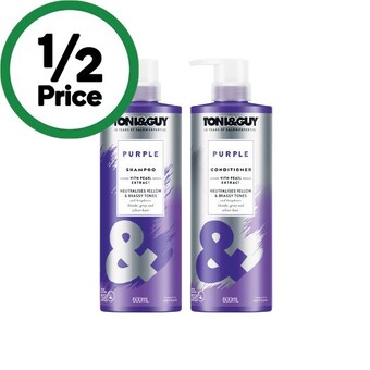 Woolworths Toni & guy shampoo or conditioner 600ml offer
