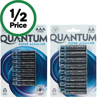 Woolworths Quantum batteries aa or aaa pk 16 offer