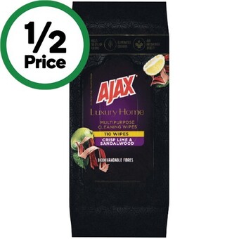 Woolworths Ajax luxury home cleaning wipes pk 110 offer