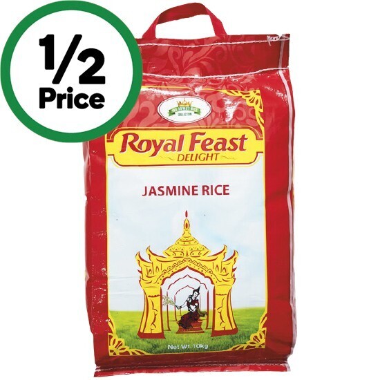 Royal feast jasmine rice 10 kg offer at Woolworths