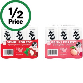 Woolworths Genki forest sparkling water 6 x 330ml offer