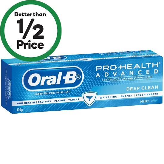Oralb pro health advanced deep clean toothpaste 110g offer at Woolworths