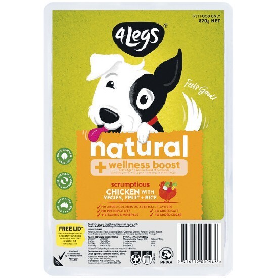 Woolworths 4 legs meatballs dog food 870g offer