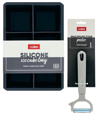 Coles Coles multifunction peeler or large silicone ice cube tray offer