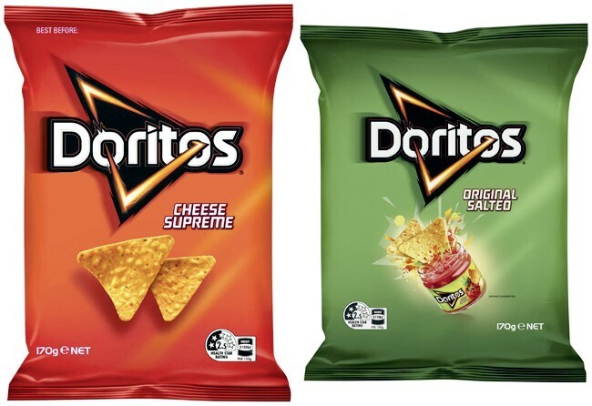 Coles Doritos corn chips 150g-170g offer