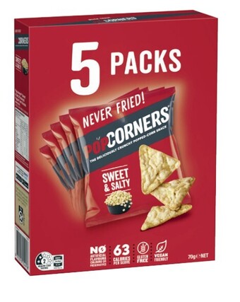 Coles Cheezels or parkers pretzels 6 pack or popcorners 5 pack offer