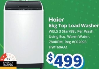 Bi-Rite Haier 6kg Top Load Washer offer