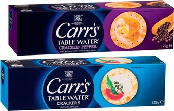 IGA Carr's Table Water Crackers 125g Selected Varieties offer