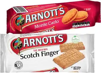 IGA Arnott&#039;s Scotch Finger or Cream Biscuits 200-250g Selected Varieties offer