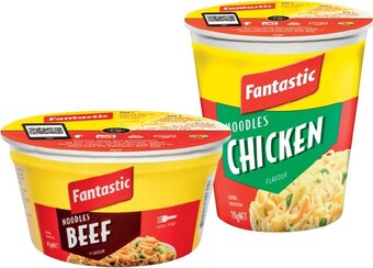 IGA Fantastic Cup or Bowl Noodles 70-85g Selected Varieties offer