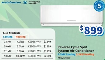 Bi-Rite Reverse Cycle Split System Air Conditioner offer