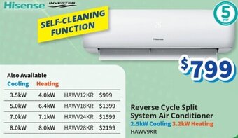 Bi-Rite Reverse Cycle Split System Air Conditioner offer
