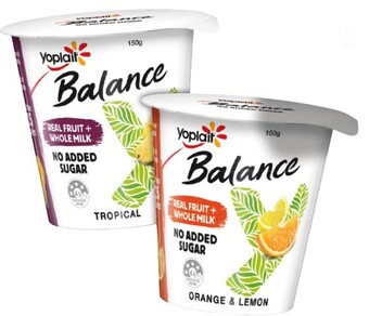 IGA Yoplait Balance No Added Sugar Yoghurt 150g Selected Varieties offer