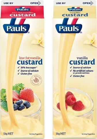 IGA Pauls Regular or Low Fat Vanilla Custard 1kg offer