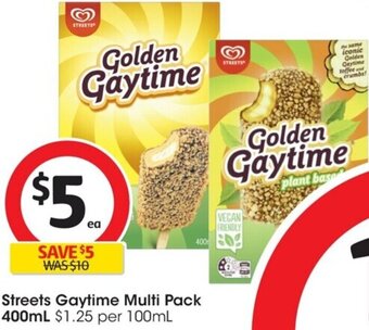 Coles Streets Gaytime Multi Pack 400mL offer