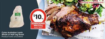 Coles Australian Lamb Whole or Half Leg Roast
