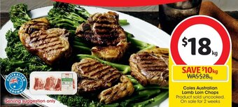 Coles Coles Australian Lamb Loin Chops offer