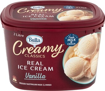 IGA Bulla Creamy Classics Ice Cream 2 Litre Selected Varieties offer
