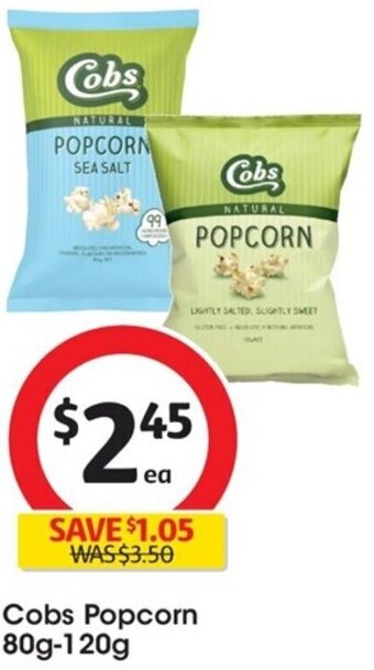 Coles Cobs Popcorn 80g-120g offer