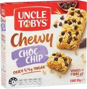 Coles Uncle Tobys Muesli Bars 175g-185g or Roll Ups 94g offer