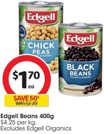 Coles Edgell Beans 400g offer