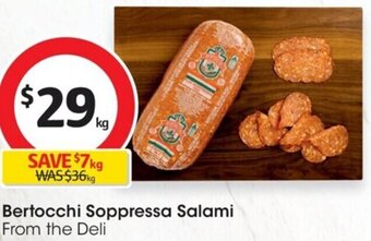 Coles Bertocchi Soppressa Salami offer