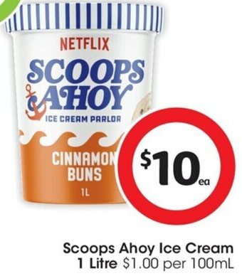 Coles Scoops Ahoy Ice Cream 1 Litre offer