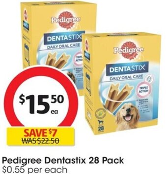 Coles Pedigree Dentastix 28 Pack offer