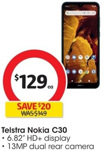 Coles Telstra Nokia C30 offer