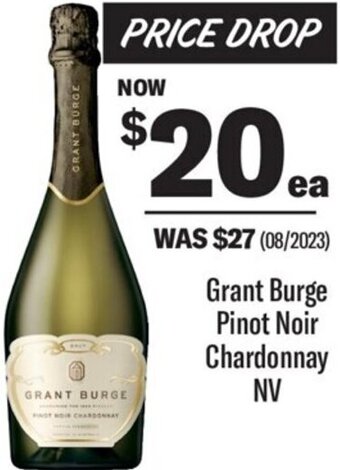 Coles Grant Burge Pinot Noir Chardonnay NV offer
