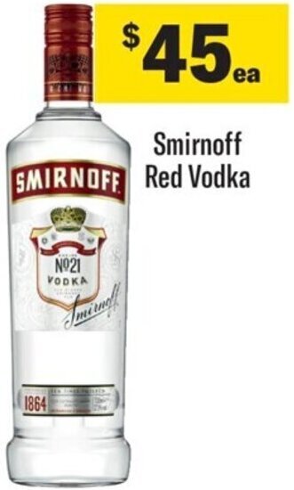 Coles SMIRNOFF Red Vodka offer
