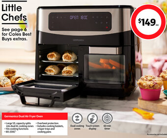 Coles Germanica Dual Air Fryer Oven offer