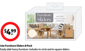 Coles Joie Furniture Sliders 8 Pack offer