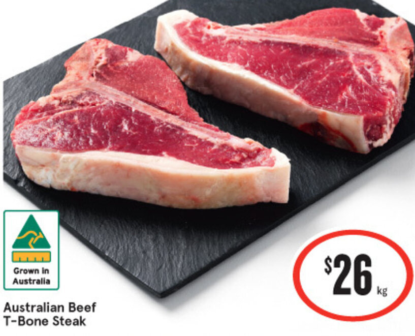 IGA Australian Beef T-Bone Steak offer