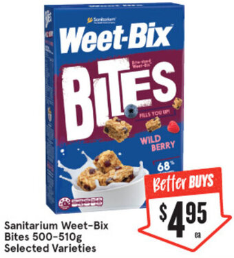 IGA Sanitarium Weet-Bix Bites 500-510g offer